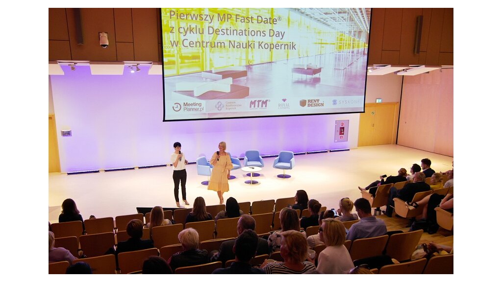 fot. Krzysztof Chorąży. Rozpoczęcie MP Fast Date® Destinations Day - Sylwia Banaszewska, i Magdalena Kondas, MeetingPlanner.pl.
