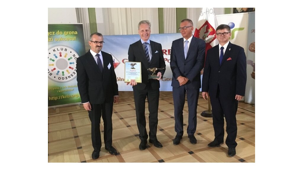 Cezary Wilemajtys podczas ceremonii przyznania tytułu Geparda Biznesu.