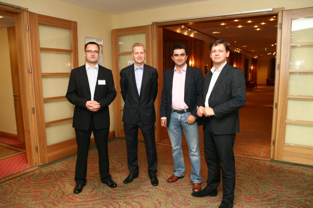 od lewej: Piotr Cieślak (Meeting Planner), Cezary Wilemajtys (United Partners), Krzysztof Gawrych, Paweł Netczuk (Mediarun)