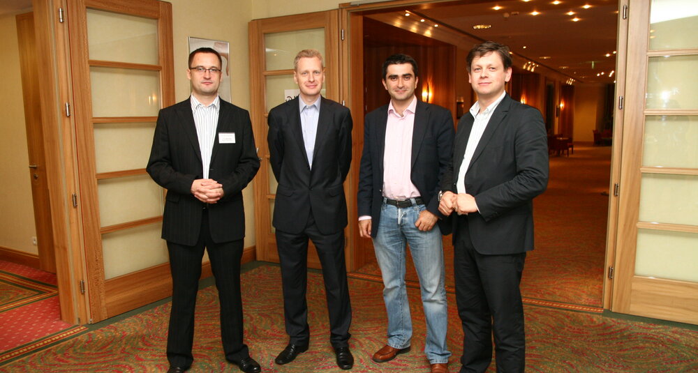 od lewej: Piotr Cieślak (Meeting Planner), Cezary Wilemajtys (United Partners), Krzysztof Gawrych, Paweł Netczuk (Mediarun)