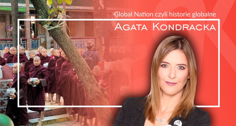 Agata Kondracka w cyklu Global Nation czyli historie globalne. Po lewej: Mandalay - posiłek mnichów, fot. Agata Kondracka