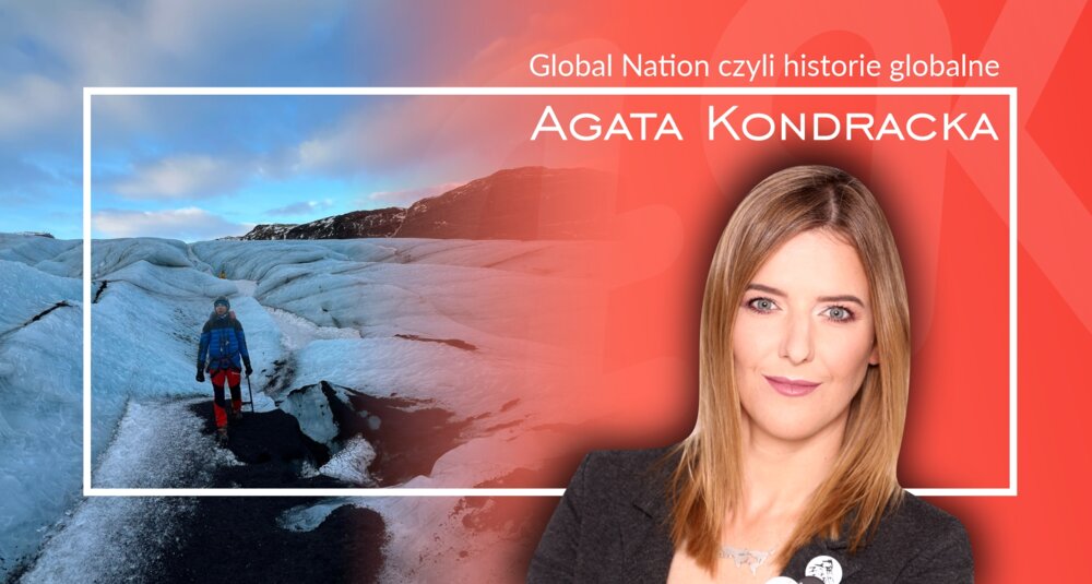 Agata Kondracka w cyklu Global Nation czyli historie globalne. Po lewej: Ula Majerska z MindBlowing na lodowcu, fot. Agata Kondracka