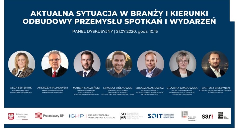 21 lipca odbędzie się dyskusja poświęcona przyszłości przemysłu spotkań oraz podpisanie deklaracji założycielskiej Rady Przemysłu Spotkań i Wydarzeń