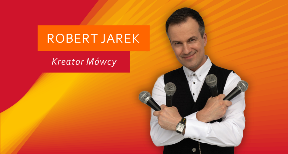 Robert Jarek, prezenter telewizyjny, konferansjer, trener medialny, trener wystąpień publicznych, mówca, aktor,  MC finałowej gali konkursu MP Power Awards®.