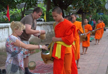 Poranna ceremonia mnichów
