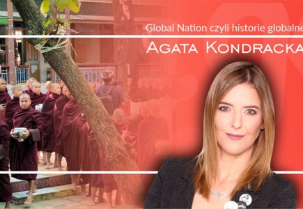 Agata Kondracka w cyklu Global Nation czyli historie globalne. Po lewej: Mandalay - posiłek mnichów, fot. Agata Kondracka