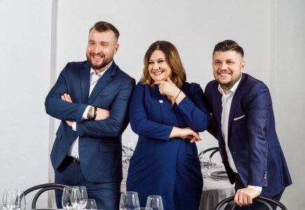 Royal Catering: Konrad Nadobnik (dyrektor generalny), Milena Białobrzeska (dyrektor sprzedaży), Bartosz Siekierka (CEO)