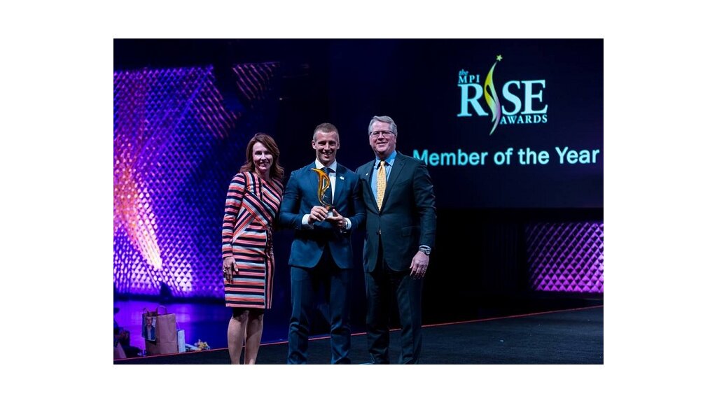 Wojciech Liszka Member of the Year RISE Awards. fot. Meeting Professionals International / FB