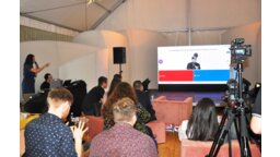 Mała scena i krótkie wystąpienia dotyczące różnych aspektów działalności w branży eventowej - pierwszy raz podczas FBE. fot. Magdalena Okoniewska