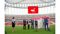 Konferencja prasowa inaugurująca Narodową Strefę Kibica. fot. Konrad Falęcki