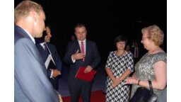 prof. Marek Pawelczyk, przewodniczący Kapituły AKP, Rafał Szmytke, prezes POT, Tomasz Jędrzejczak, podsekretarz stanu, MSiT, Anna Jędrocha, prezes SKKP, Małgorzata Mańka-Szulik, prezydent Zabrza