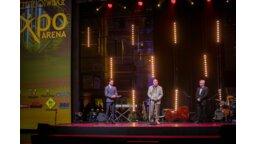 Ambasador Indonezji Peter. F Gontha,  prezes Expo Arena SA Piotr Oraczewski i prowadzący galę Conrado Moreno