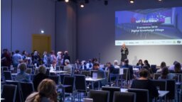 Monika Nowacka-Sahin, dyrektor zarządzająca Digital Knowledge Village - powitanie gości