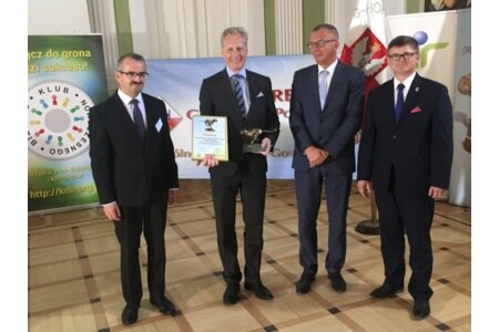 Cezary Wilemajtys podczas ceremonii przyznania tytułu Geparda Biznesu.